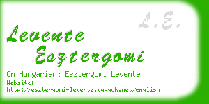 levente esztergomi business card